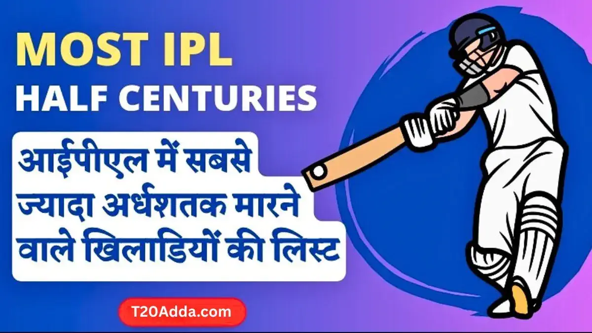 IPL में सबसे ज्यादा अर्द्धशतक